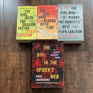 BOOKS | Girl with the dragon tattoo | three paperback and one hardcover